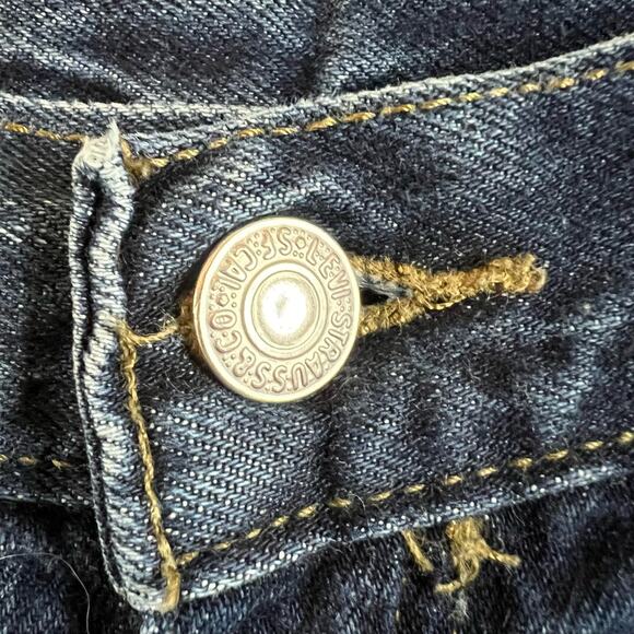 LEVI'S 577 Vintage 90s Capri Jeans High Rise Loose Fit Dark Wash Women's 32x22 - Picture 4 of 8